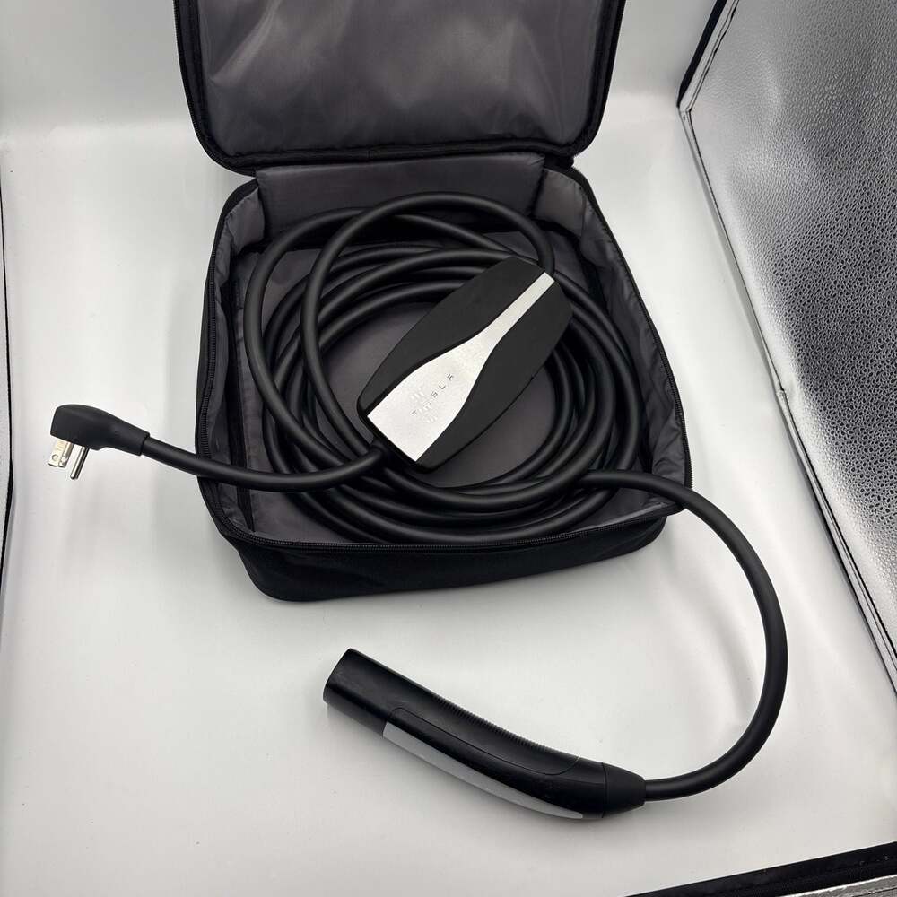 Tesla Gen 2 Mobile Connector EV Charger with NEMA 5-15 Adapter and Storage Case